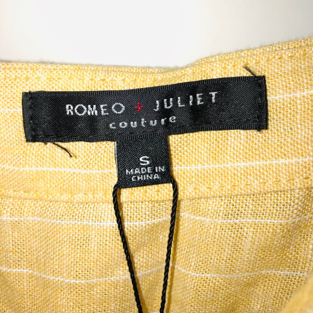 NWT Romeo & Juliet Couture Linen Jumpsuit Size S - Picture 6 of 8